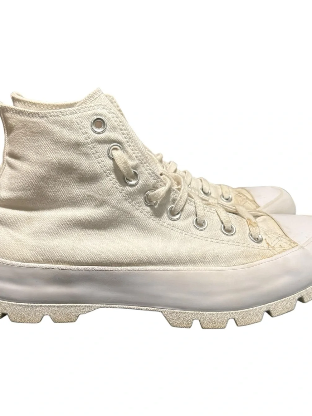 Converse Chuck Taylor All Star Hi Lugged High Top White Shoes Women's 10.5